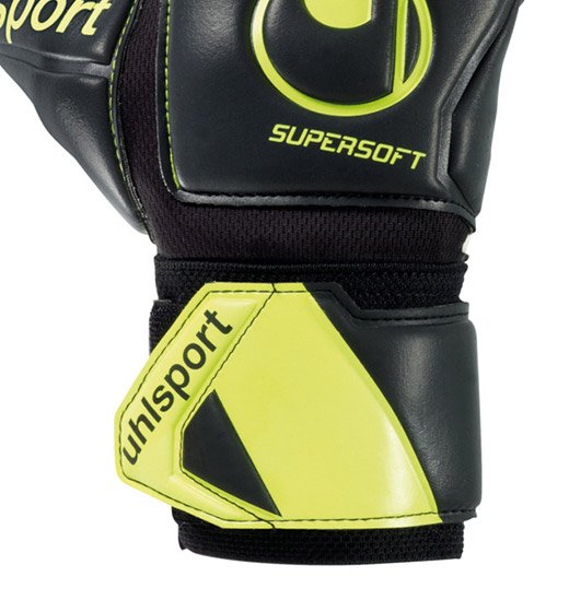 uhlsport SUPERSOFT HN FLEX FRAME in black fluo yellow Goalkeeper Gloves in the official uhlsport store