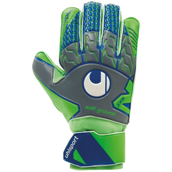 Uhlsport Goalkeeper Gloves tensiongreen Soft Advanced Green/Grey/Blue-NEW! 