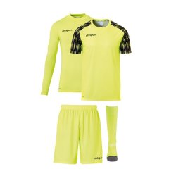 Uhlsport Mens Sports Football Training Short Sleeve Shirt Top Jersey Yellow ... 
