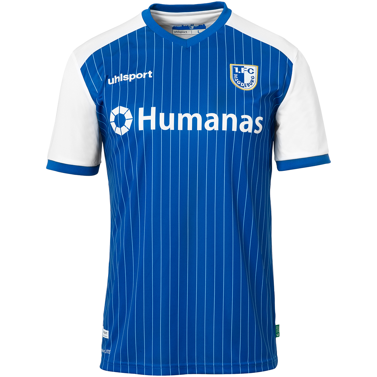 Uhlsport FCM T-Shirt Stadt & Farben blau 1 FC Magdeburg FanShirt Jersey S-3XL 